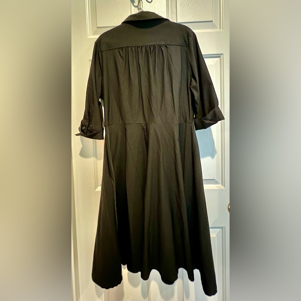Dress - Miusol - stretchy shirt/wrap dress - black - XXL - new w/o tags. Perfect - Picture 4 of 8